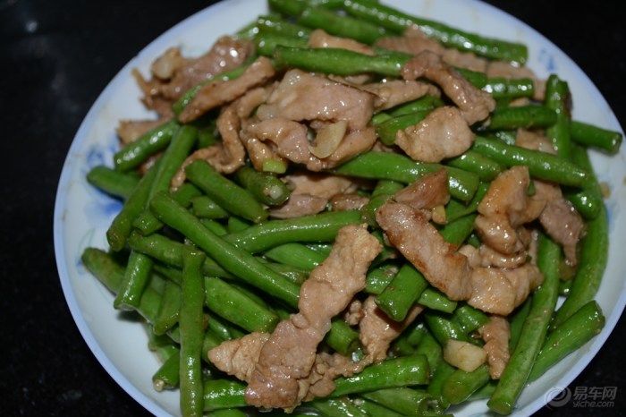 【【我的百变菜谱】豆角炒瘦肉(规定食材)】_美食之旅_汽车论坛-易车网
