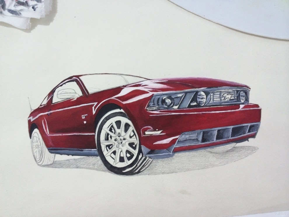 【【手绘dreamcar】梦想之车福特野马】_画汽