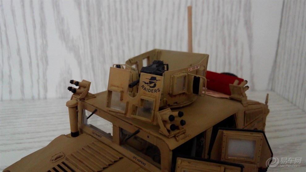 【【品车模】美国M1114悍马战地突击车(附加