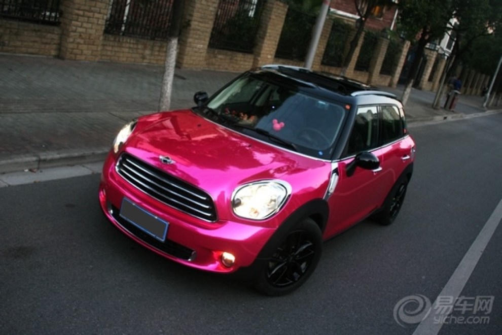 【全国首台电镀粉红贴膜MINICountryman】_汽