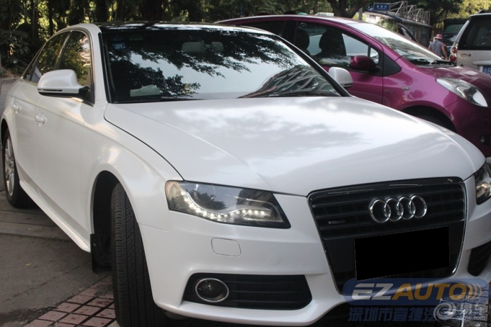 【奥迪A4汽车改色,大珠光白,该是时候好好美容