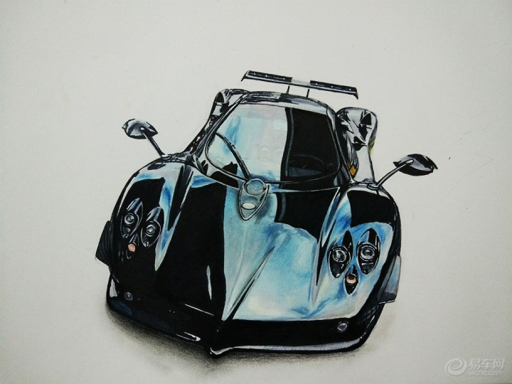【【手绘汽车季】帕加尼zonda f】_画汽车社区_汽车