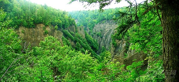 【鬼斧神工造就的大自然景观:长白山大峡谷】