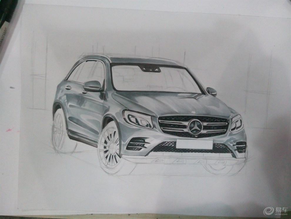 【我画车展亮相新车】奔驰glc