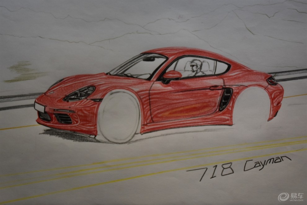 【一年复出,保时捷718 cayman来袭】_画汽车论坛图片集锦_汽车论坛