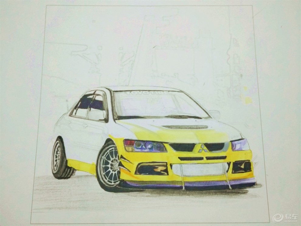 【手绘汽车季】三菱evo八代