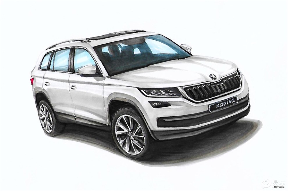 【【wjl手绘】斯柯达·柯迪亚克】_画汽车社区图片集锦_汽车论坛-易车