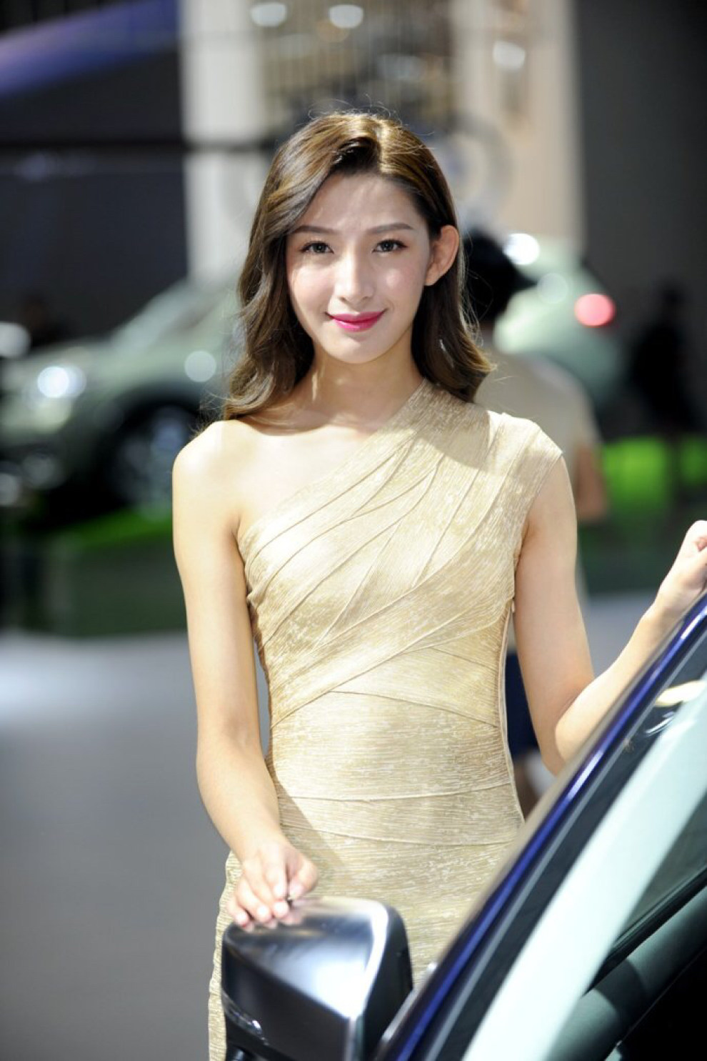 成都车展美女#车展美女赏析